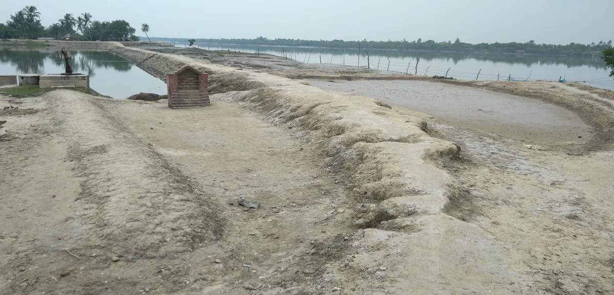 Road running along a river embankment