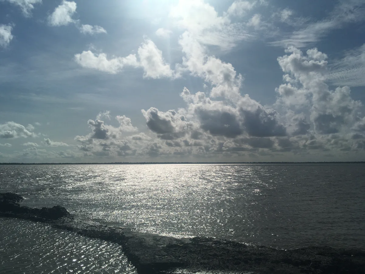 River beneath a cloudy sky